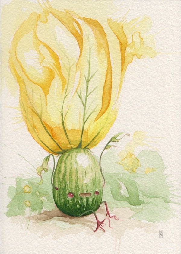 Interesting personificationFruit and vegetable illustration picture book