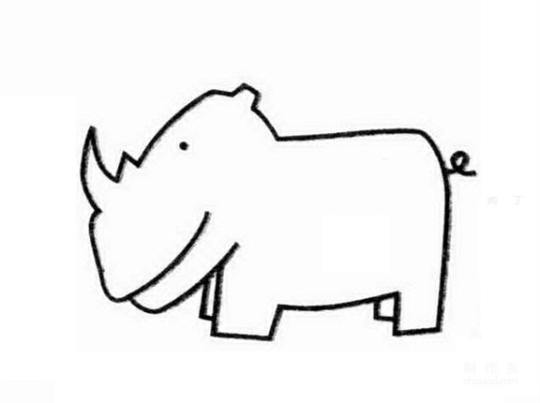 Learn to draw simple drawings, rhino