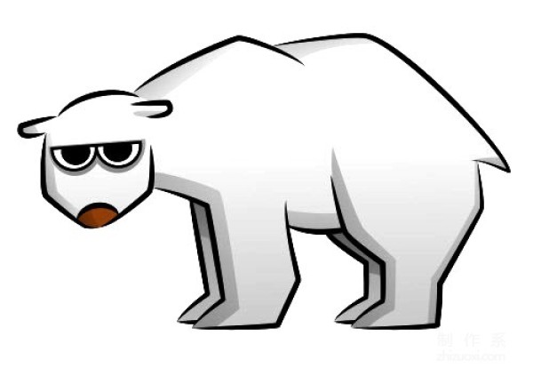 A collection of simple drawing pictures for kindergarten children, teach you step by step how to draw a colorful polar bear