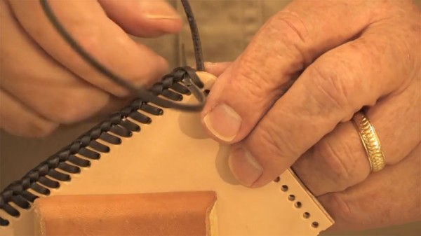 Detailed explanation of leather thread weaving process (video)