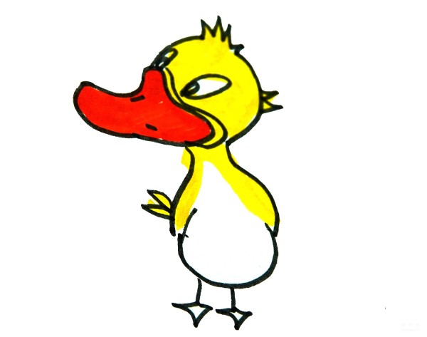 Learn to draw simple drawings, tutorials on how to draw colorful ducks