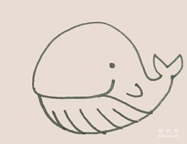 Learn to draw simple strokes, cute colorful whales