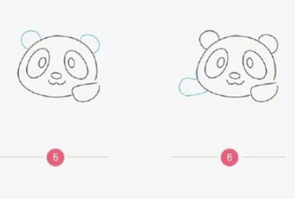 Learn to draw a simple drawing, a lying panda