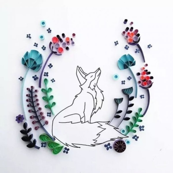 When paper quilling meets illustration, something magical happens