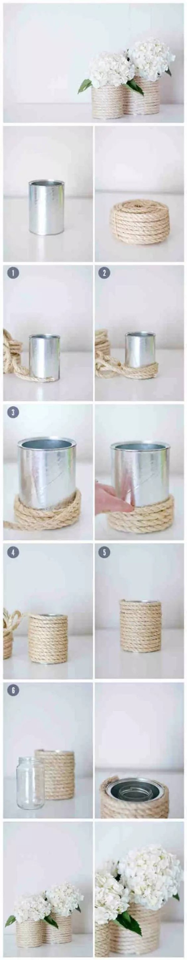 Handmade works of 9 iron cans transformed from old objects