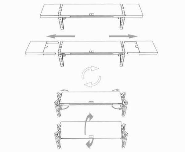 Multifunctional rotatable work table