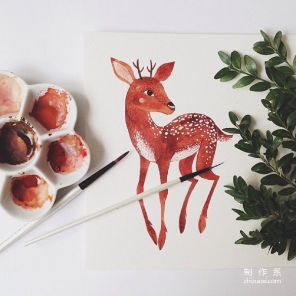 Super beautiful fairy tale style hand-painted watercolor paintings