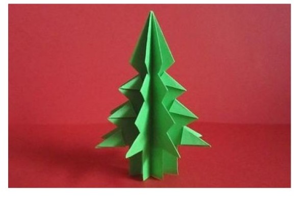 Detailed folding method of Christmas tree