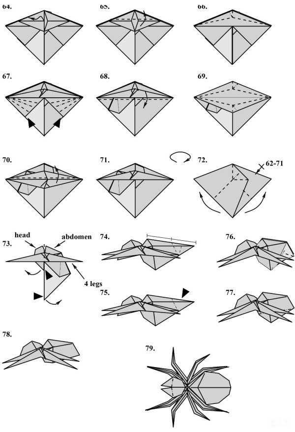 Paper art handmade origami art, Hugo Pereira spider handmade origami drawing tutorial