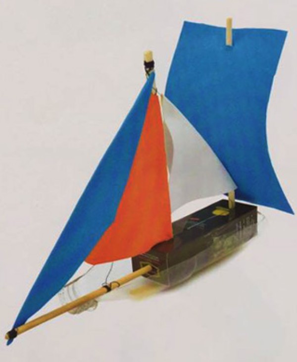 DIY sailboat making tutorial from rectangular paper box