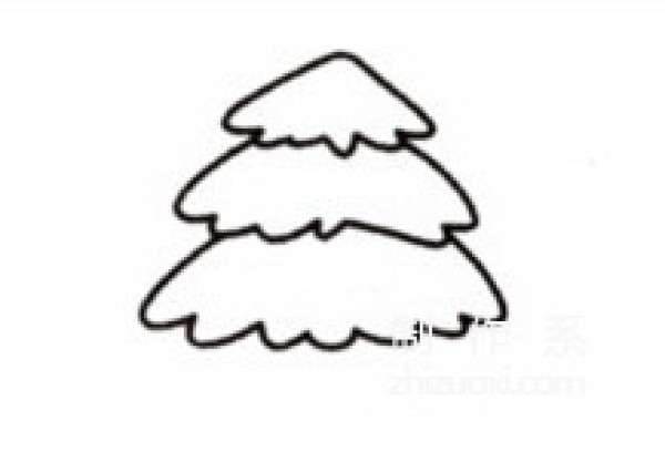 Learn to draw simple drawings, Christmas trees