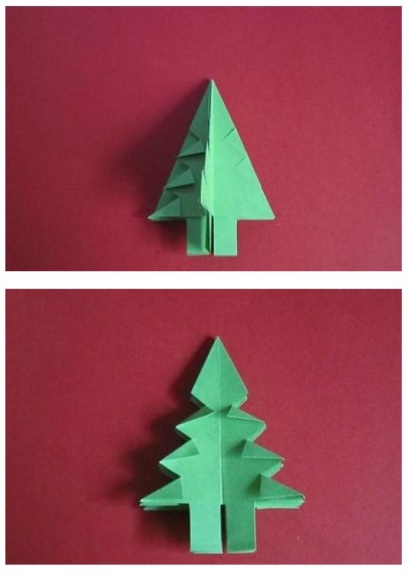 Detailed folding method of Christmas tree