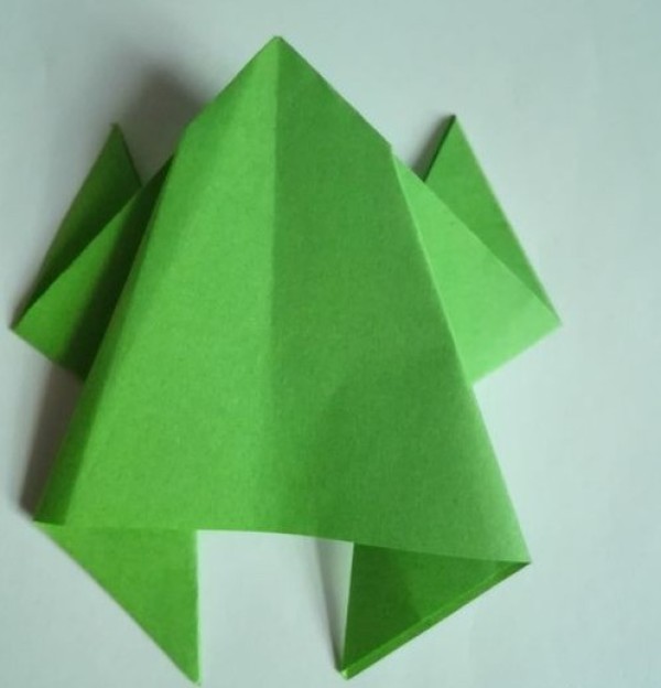 Simple Origami Frog Tutorial Illustrations Simple Handicrafts for Children