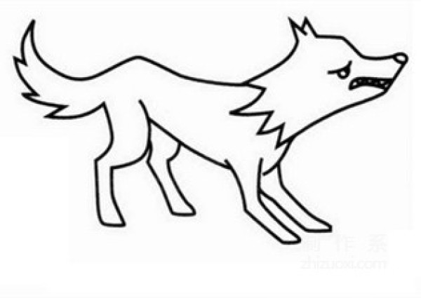 Learn to draw simple drawings, wolf