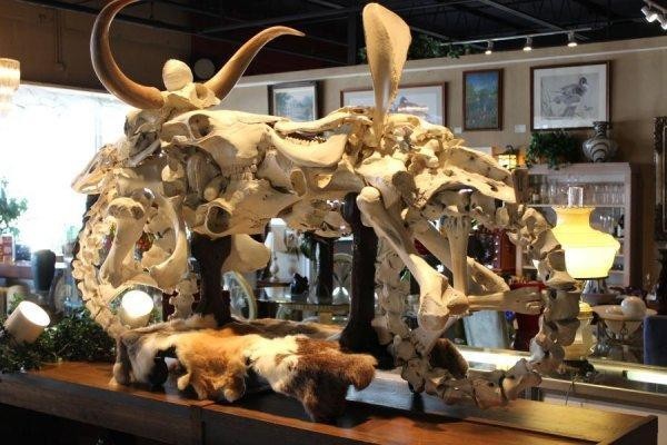 Motorcycle made from animal bones