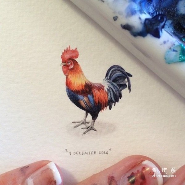 Some fresh, delicate and cute hand-painted illustrations of small animals