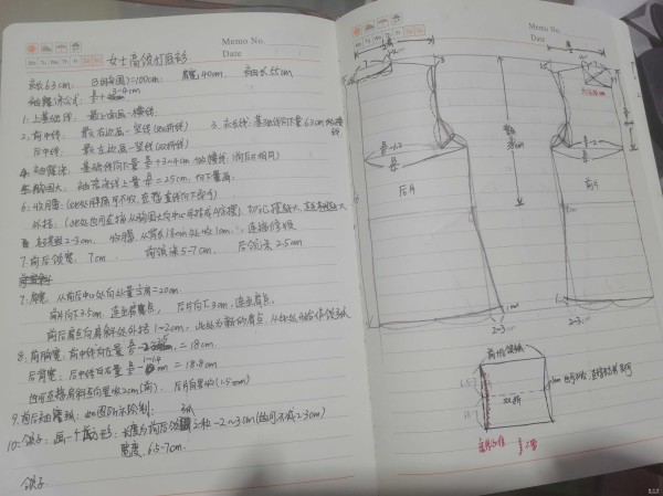 Clothing handmade fabric production tutorial, turtleneck bottoming shirt with tutorial production methods and drawings