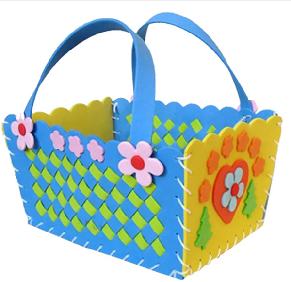 DIY hand-knitted creative cute and beautiful children’s flower baskets