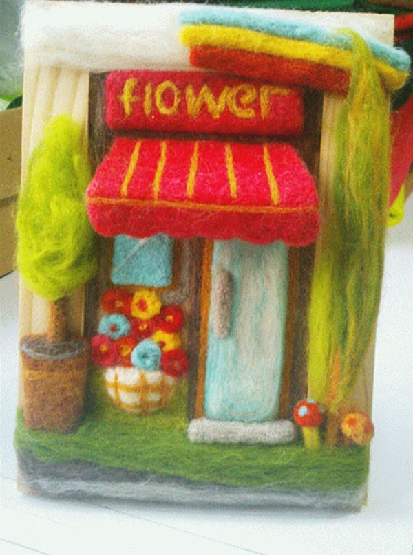 A handmade DIY wool felt creative flower shop called Flower