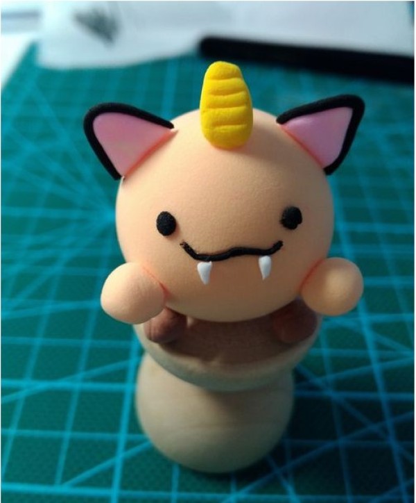 Tutorial on how to make Pokemon Q version Meow Meow from ultra-light clay