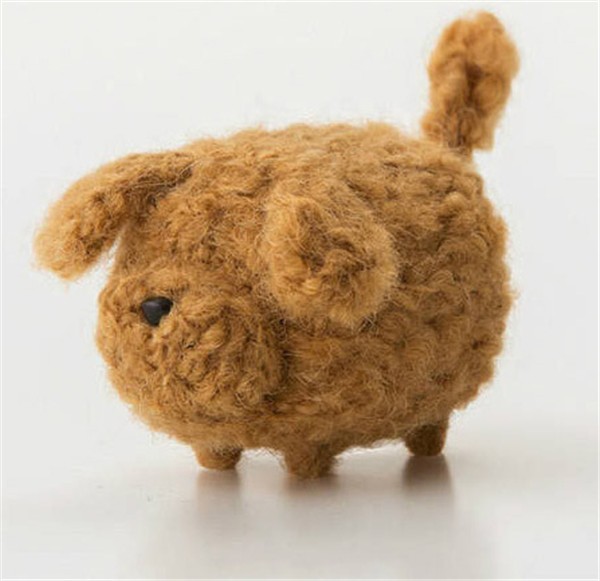 DIY handmade cute puppy creative works from wool felt