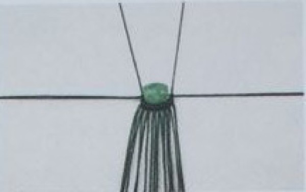 How to weave fan-shaped necklace pendants