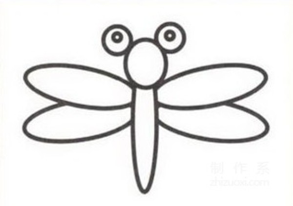 Learn to draw simple strokes, little dragonfly