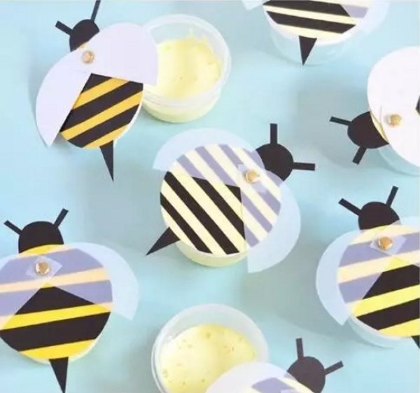 DIY creative handmade tutorial with step-by-step illustration of how to make slime bees