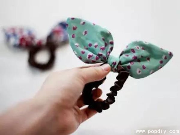 Creative fabric DIY handmade beautiful rabbit hair ties