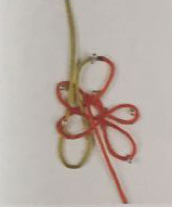 Illustration of basic knot of six-ear tuanjin knot