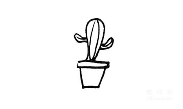 Learn to draw simple drawings, desert cactus