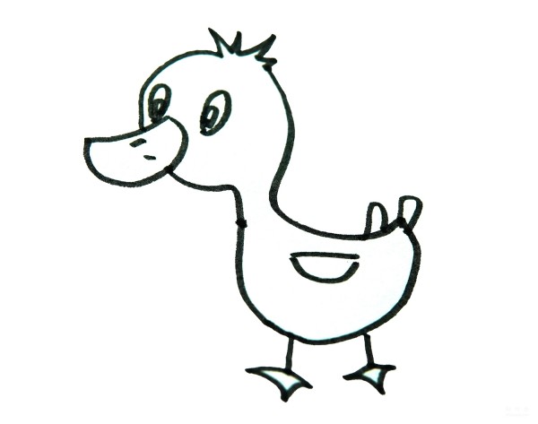 Learn to draw simple strokes, cute little yellow duck