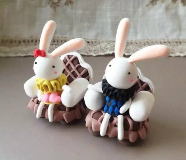 Super light clay tutorial Q version of the twelve zodiac signs of the little rabbit