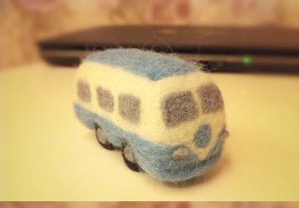 DIY wool felt to make different vehicles for animals