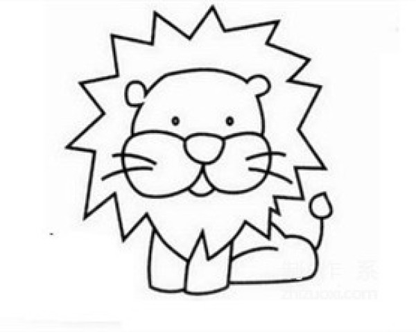 Learn to draw simple strokes, little lion