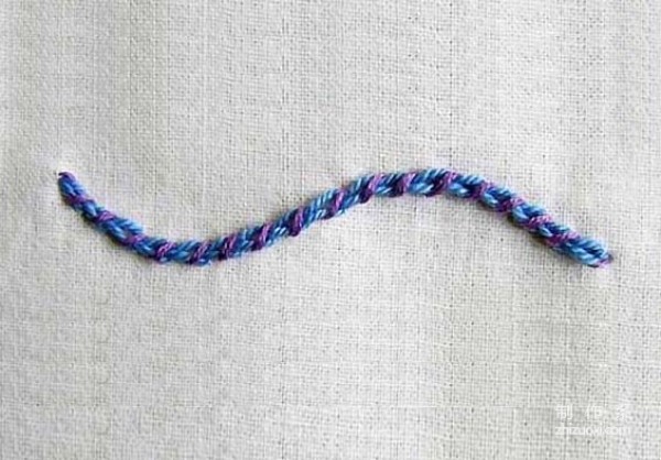 Basic Tutorial on Hand Embroidery Stitches: Illustrated Tutorial on Winding Chain Embroidery Stitches