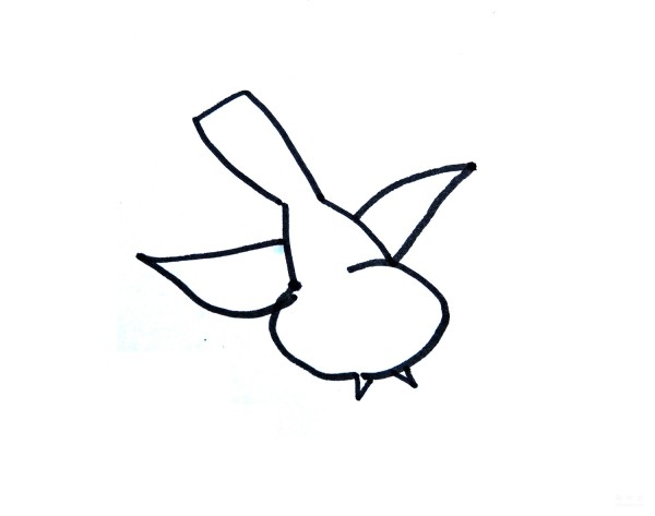 Learn to draw simple drawings, flying birds