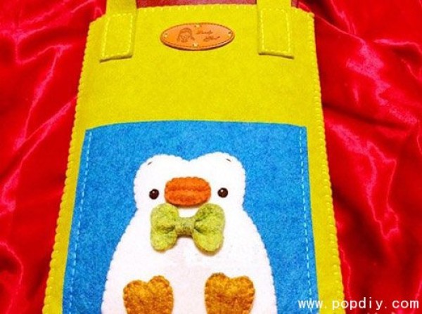 Fabric DIY handmade creative little penguin handbag