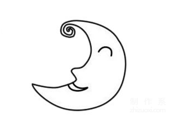 Learn to draw simple strokes, how to draw the moon