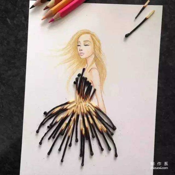 Artist makes clothes out of burnt matchsticks and it’s super pretty