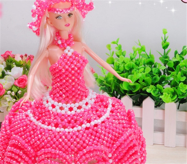 diy handmade beaded weaving creative home barbie doll toy ornaments