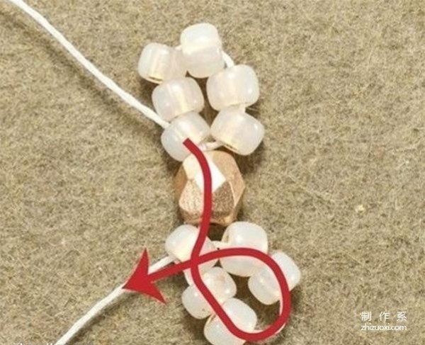 A beautiful snowflake-shaped beaded earrings DIY handmade tutorial