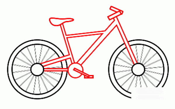 A collection of pictures of kindergarten childrens simple drawings, teach you step by step how to draw a colorful bicycle