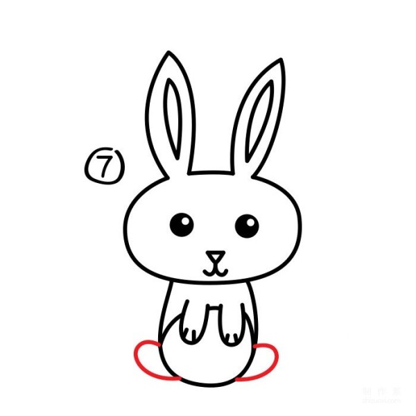 Learn to draw simple drawings, cartoon rabbits