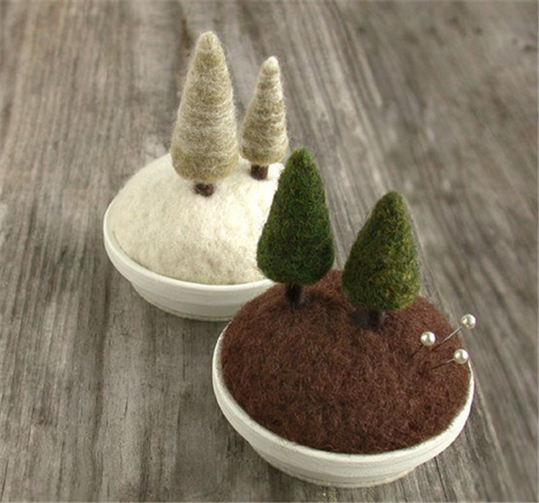 Creative DIY tree-themed products made from wool felt