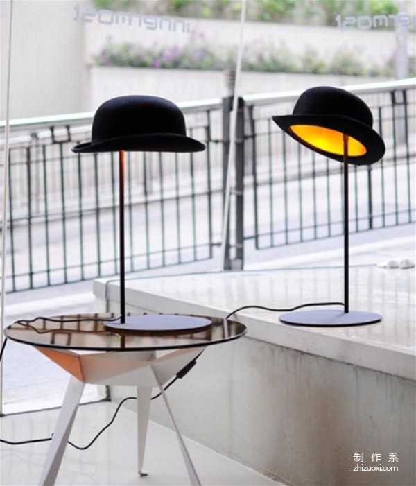 Creative design of electric lamp with wings, football charging lamp and interesting hat table lamp