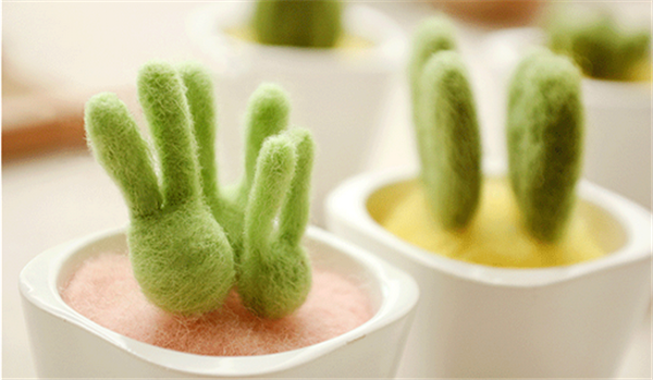 Wool felt creative simulation mini handmade DIY succulents