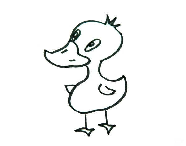 Learn to draw simple strokes, little yellow duck