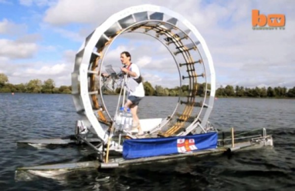 Homemade sea walker crosses the Irish Sea