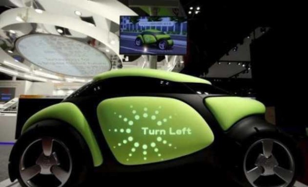 The worlds first rubber-rebound car can also display graphics and text on its body